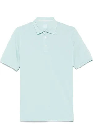 FEDELI Tops, Heren, Blauw, L, Katoen, Klassieke Katoenen Poloshirt