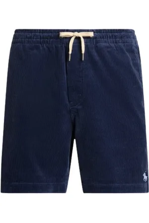 Ralph Lauren Korte broeken, Heren, Blauw, M, Katoen, Corduroy Prepster Shorts met Polo Player