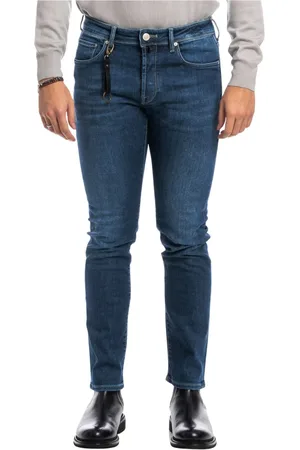 Incotex Jeans, Heren, Blauw, W32, Katoen, Stretch Jeans
