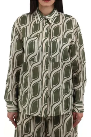 Liu Jo Blouses & Shirts, Dames, Groen, M, Stijlvolle Blouse voor Vrouwen