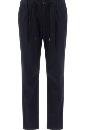 HERNO Broeken, Heren, Blauw, S, Katoen, Lichte katoenen stretchbroek