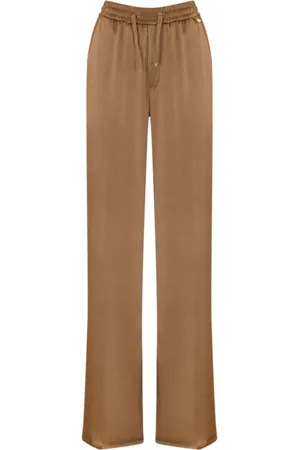 HERNO Broeken, Dames, Bruin, M, Satijn, Satijnen Broek