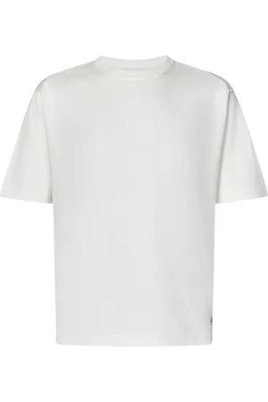 C.P. Company Tops, Heren, Wit, M, Katoen, Witte T-shirts en Polos met Logo Patch