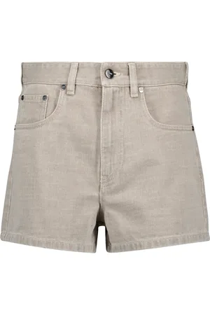 Fendi Korte broeken, Dames, Grijs, S, Denim, Denim Shorts Lente-Zomer 2025 Collectie