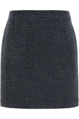 Alessandra Rich Rokken, Dames, Grijs, 2Xs, Tweed, Geborduurde Tweed Mini Rok