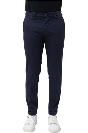 RE-HASH Broeken, Heren, Blauw, W34, Katoen, Chinos Mucha met omslag