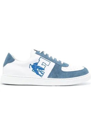 Etro Schoenen, Heren, Blauw, 46 EU, Blauwe Leren Casual Sneakers