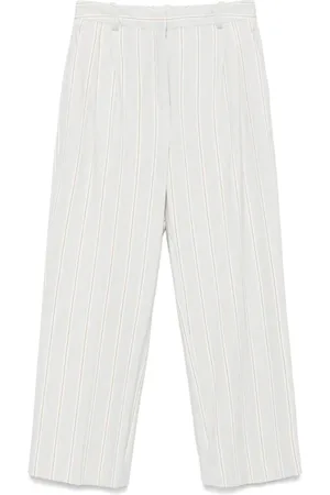 Circolo Broeken, Dames, Grijs, S, Katoen, Lichtblauwe katoenblend broek