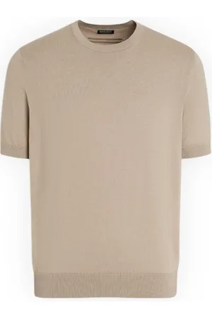 Ermenegildo Zegna Tops, Heren, , M, Katoen, Premium Cotton T-Shirt
