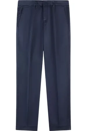 FAY Broeken, Heren, Blauw, W31, Katoen, Slimme Gabardine Stretch Broek