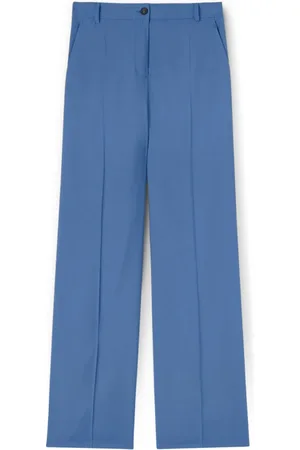 Motivi Broeken, Dames, Blauw, S, Polyester, Zachte vloeiende Palazzo-broek