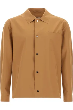 HERNO Overhemden, Heren, Bruin, L, Essence Shacket voor stijlvolle outfits
