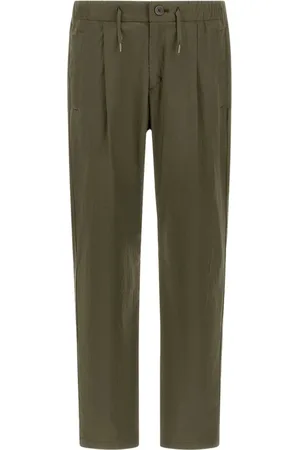 HERNO Broeken, Heren, Groen, M, Katoen, Lichte katoenen stretchbroek
