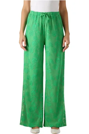 Refined Department Broeken, Dames, Groen, L, Groene Mara Joggers voor Vrouwen