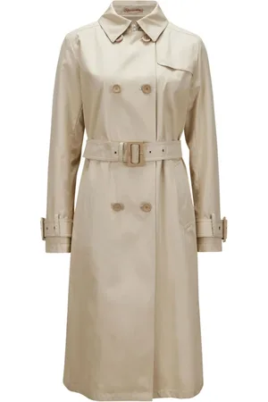 HERNO Mantels, Dames, Bruin, S, Katoen, Monogram Trench Coat