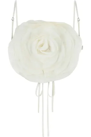 BLUMARINE Tops, Dames, Wit, M, Witte Gabardine Top voor Vrouwen