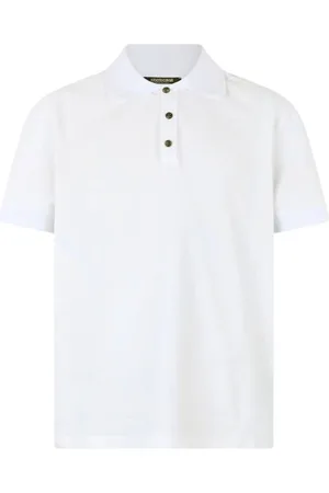 Roberto Cavalli Tops, Heren, Wit, M, Katoen, Slangenschubben Polo Shirt