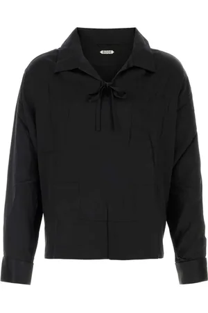 BODE Overhemden, Heren, Zwart, M, Satijn, Zwart Satijnen Maze Blouse