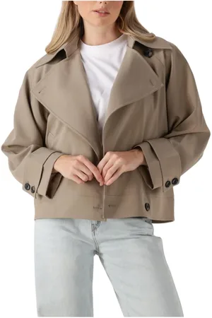 Second Female Jassen, Dames, , M, Bruine Trenchcoat voor Vrouwen