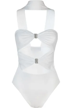 MVP Wardrobe Tops, Dames, Wit, XS, Witte Cutout Top Made in Italy