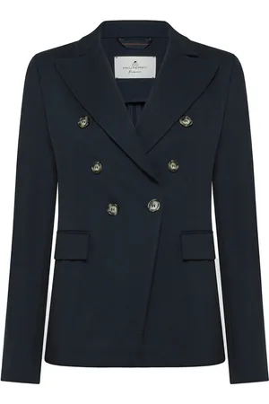 Peuterey Jassen, Dames, Blauw, XS, Nylon, Blauwe Jersey en Nylon Jas