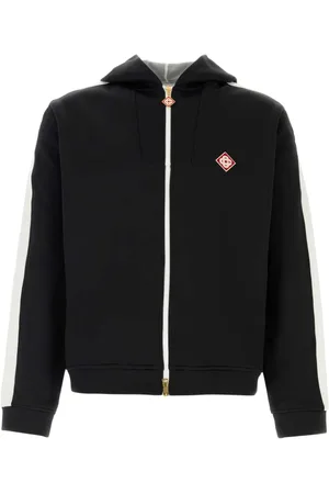 Casablanca Sweatshirts & Hoodies, Heren, Zwart, S, Nylon, Zwart nylon blend sweatshirt