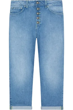 Dondup Jeans, Dames, Blauw, W25, Juweel Versierde Broek