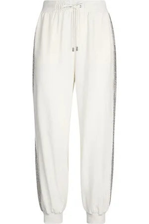Liu Jo Broeken, Dames, Wit, XS, Pailletten, Joggingbroek met pailletten
