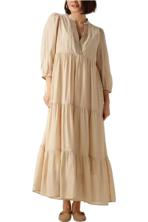 NUKUS Kleedjes, Dames, , S, Denim, Elegante Sabina Jurk voor de Zomer