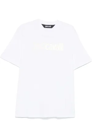 Roberto Cavalli Tops, Heren, Wit, M, Witte Crew Neck T-shirts en Polos