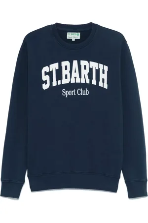 MC2 SAINT BARTH Sweatshirts & Hoodies, Heren, Blauw, L, Navy Crew Neck Sweater