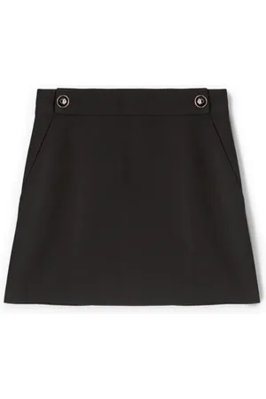 Motivi Rokken, Dames, Zwart, 2Xl, Polyester, Minirok van crêpestof met knopen