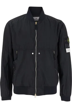 Stone Island Jassen, Heren, Zwart, M, Nylon, Zwarte Nylon Metal Jassen