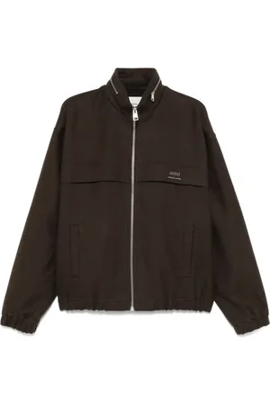 Ami Jassen, Heren, Bruin, M, Wol, Bruine Wol Casual Jas