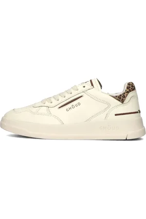 Ghoud Schoenen, Dames, Wit, 37 EU, Leer, Lage Top Witte Leren Sneakers
