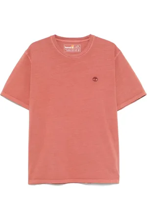 Timberland Tops, Heren, Rood, XL, Katoen, Rood Katoen Logo T-shirt en Polo