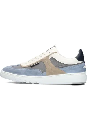 Floris van Bommel Schoenen, Heren, Veelkleurig, 44 EU, Leer, Blauwe Stijlvolle Heren Sneakers voor Zomer
