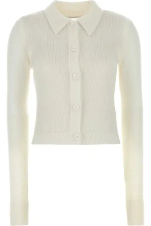Cecilie Bahnsen Truien, Dames, , M, Witte Mohair Blend Jaki Vest