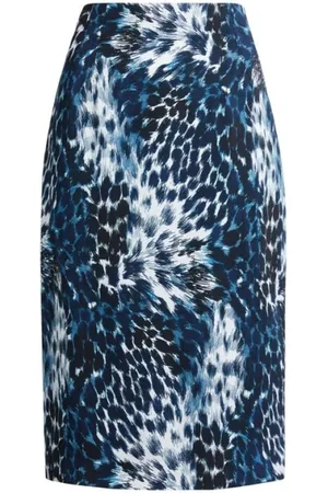 Roberto Cavalli Rokken, Dames, Blauw, M, Indigo Print Pencil Rok