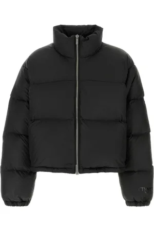 VTMNTS Jassen, Heren, Zwart, S, Polyester, Zwarte Polyester Donsjas