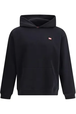 Diesel Sweatshirts & Hoodies, Heren, Zwart, XL, Katoen, Hoodie met fotoprint en kangoeroezak