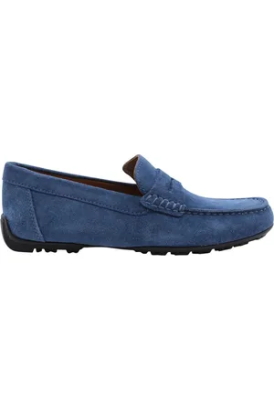 Geox Schoenen, Heren, Blauw, 41 EU, Stijlvolle Mocassin Schoenen voor Mannen