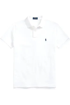 Ralph Lauren Tops, Heren, Wit, L, Katoen, Custom Slim Fit Polo Shirt