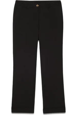 Oltre Broeken, Dames, Zwart, XL, Polyester, Normale broek gemaakt van scuba crêpe stof
