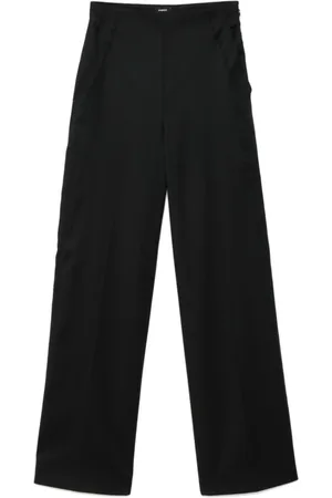 Pinko Broeken, Dames, Zwart, S, Wol, Casual Zwarte Wollen Broek