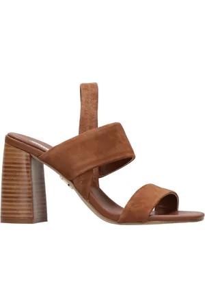 Steve Madden Schoenen, Dames, Bruin, 39 EU, Suède, Brandy Suède Sandalen met Blokhak