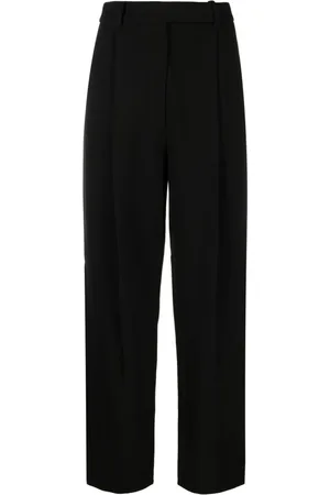 Self-Portrait Broeken, Dames, Zwart, S, Polyester, Elegante Zwarte Crepe Broek