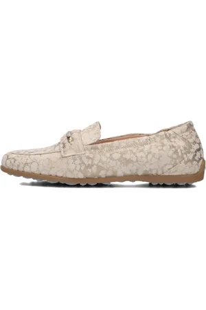 Floris van Bommel Schoenen, Dames, , 39 EU, Leer, Gouden zomerloafers