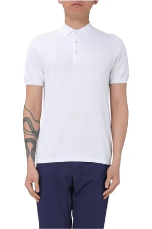 Aspesi Tops, Heren, Wit, L, Katoen, Stijlvolle Polo Model