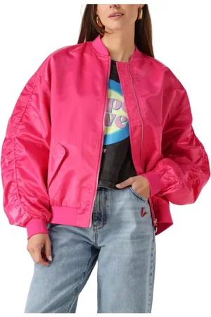 Harper & Yve Jassen, Dames, Roze, L, Denim, Roze Bomberjack voor Vrouwen